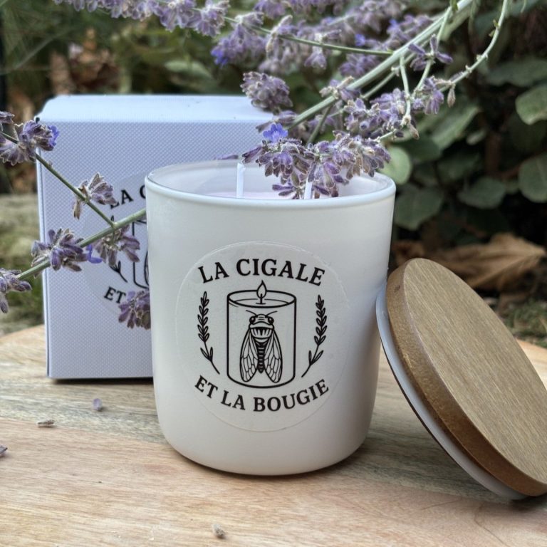 Bougie artisanale en cire végétale avec lavande – La Cigale et la Bougie